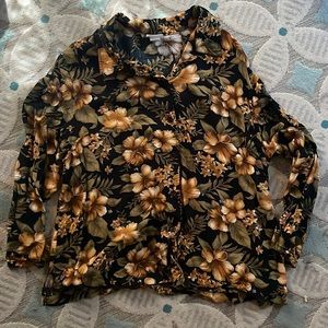 Vintage plus size Blair boutique floral button down long sleeve